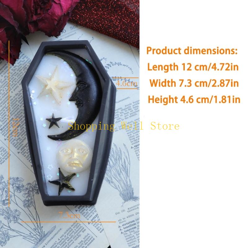 KX4B Scary Tombstone Coffin Decoration Multiuse Scented Plant Design