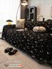 For L Shape and Loveseat Universal Black Sofa Cover Thick Chenille Full Coverage Cat Resistant