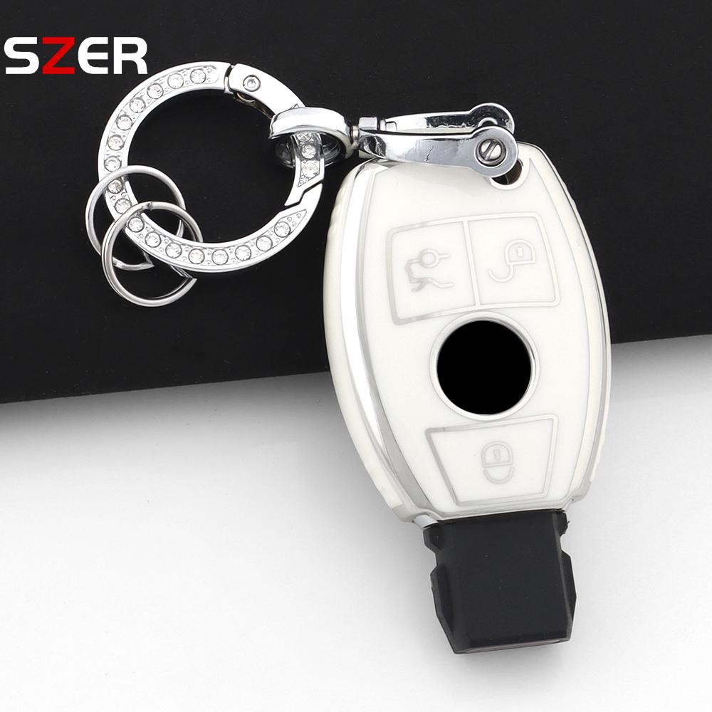 Tpu Car Key Case Shell Cover Fob For Mercedes Benz Cla Gla Glc Glk W176 W463 W251 A B C E S Class W204 W211 Accessories