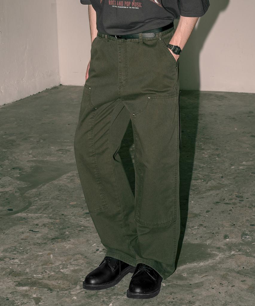 EZKATON Parts Double Knee Pants Khaki Mmlp6756