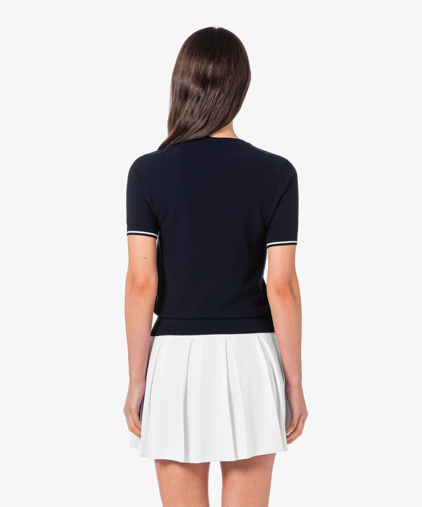 LACOSTE Women'S Basic Short Sleeve Round Sweater Af335E-56G 166
