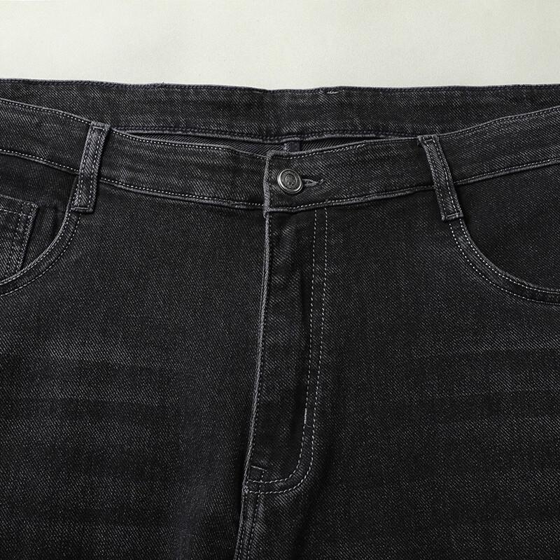 Dibinze Men's Plus Size Cotton Straight Leg Stretch Jeans