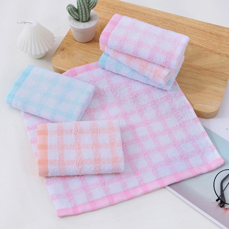 100% Cotton Baby Hand Towel, 25x25cm, Kindergarten Hook Square, Absorbent Single Yarn.