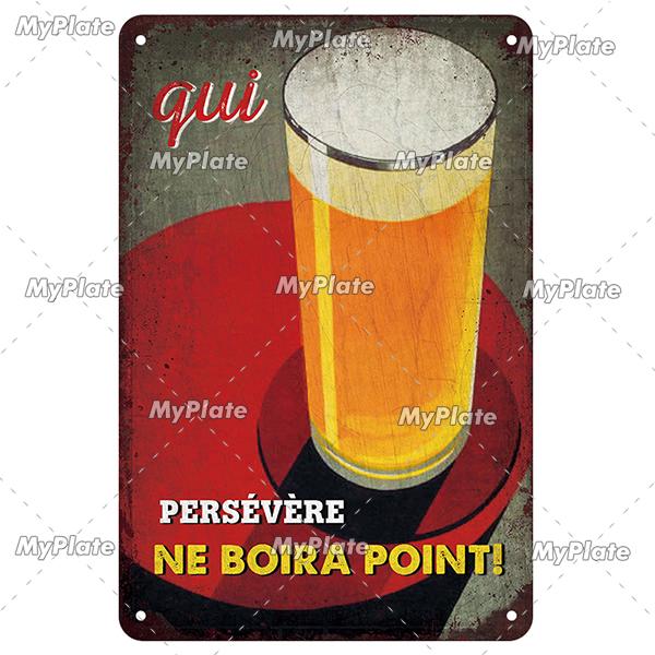 BU BAR Vin Beer Metal Sign Vintage Plaque Alcohol Tin Sign Plate Wall Decor For Bar Club Man Cave Art Jim Beer Poster Custom