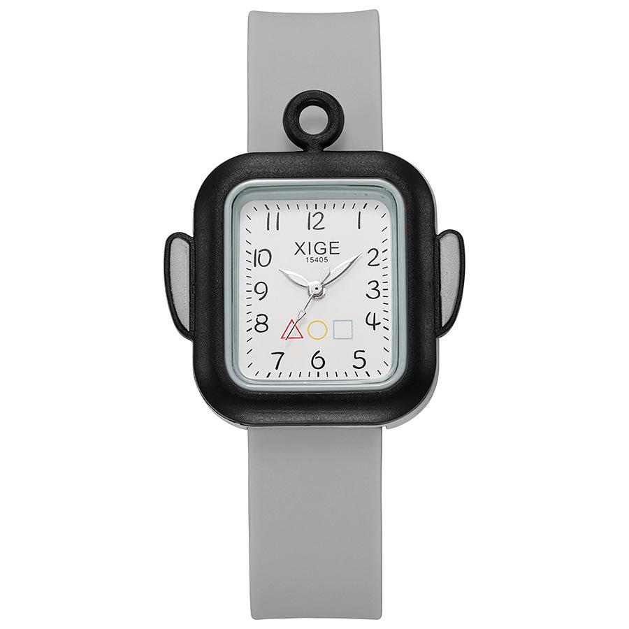 Cute Children S Waterproof Quartz Watch Candy Color Simple Silicone Waterproof Sports Gift Watch Children S Watch серый