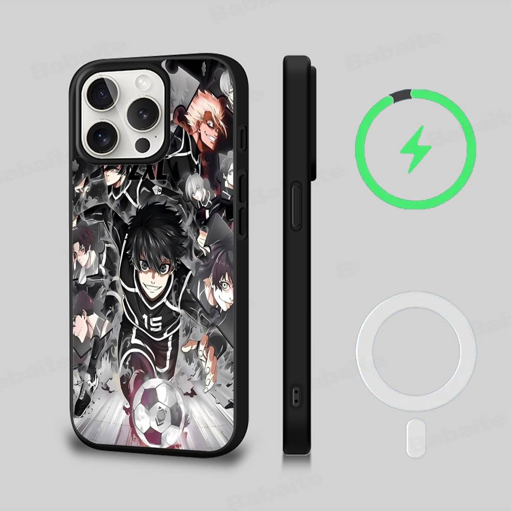 

Japan Anime B-Blue Lock For Magsafe Magnetic Wireless For IPhone 16 15 14 13 12 11 17 Pro Max Plus Phone Case iPhone 15