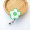 Flower Retractable Badge Holder Name Tag Easy Pull Buckle Kawaii ID Card Holder  Doctor Students