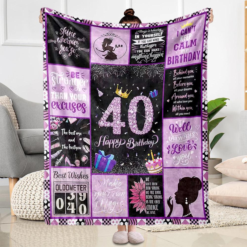 Fifty Fabulous Milestones flannel,Lightweight,Flannel Blanket,Comfortable Blanket, Sofa Blanket, gift blankets,Holiday gift blanket Blankets