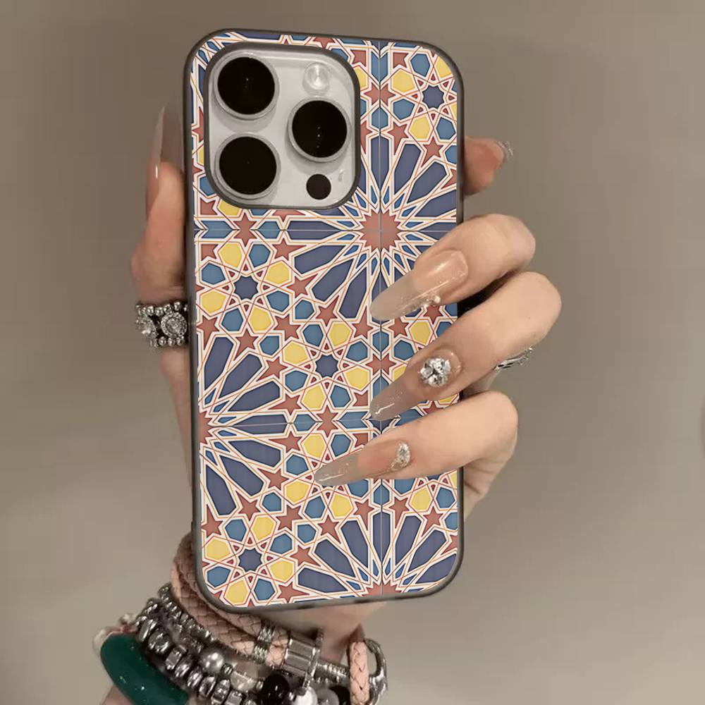 Moroccan Tile For IPhone 17 16 15 14 Plus 13 12 11 Pro Max With Shockproof Protective Phone Cover