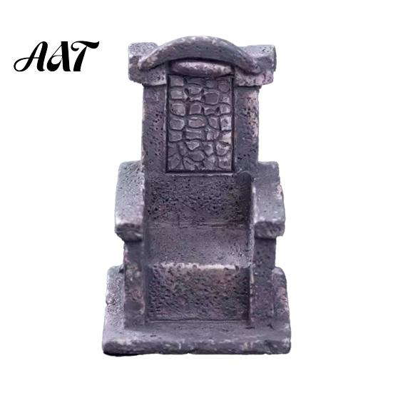 Secret Room Micro Scenery Halloween Miniature Resin Ornaments, Landscape Desktop Decor, Horror Ghost Tombstone Figures Scene Accessories for Fish Tank
