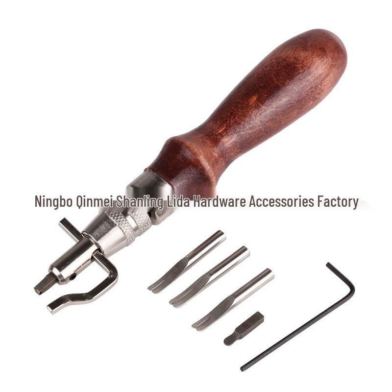 7-in-1 Leather Crafting Tool: Groover, Skiver, Creaser, Edge Liner, and More