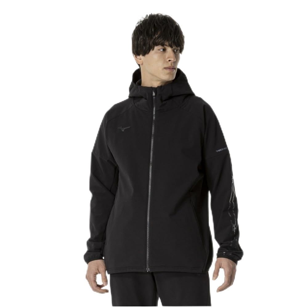 

Mizuno Tech Shield Boa Training 32MCB553 Hoodie, Windproof, Stretch, Water-Repellent, Wear, Men s, Black, чёрный