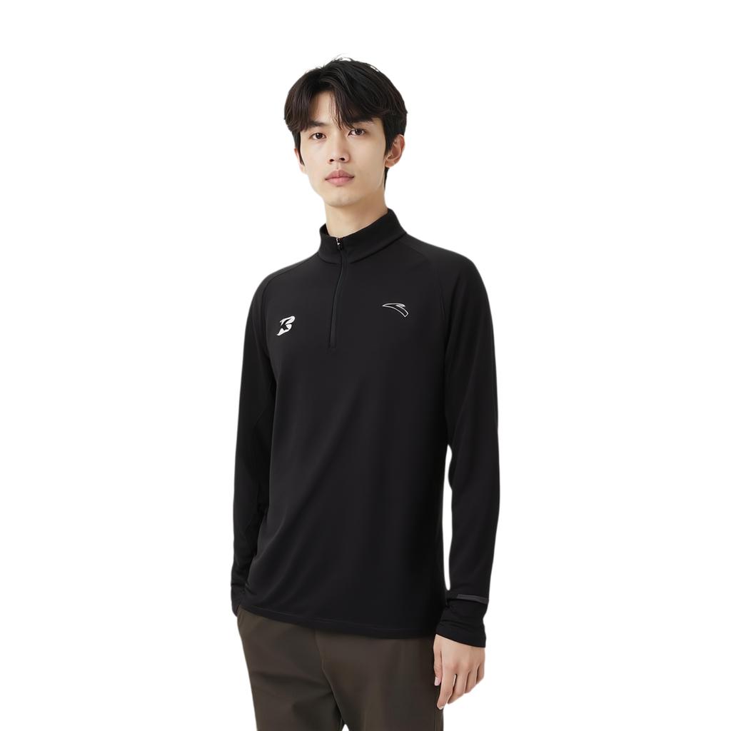 Anta Running Series Solid Color Soft Versatile Simple Long Sleeve Knit Top Men tops 152615401-2