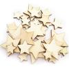 VORCOOL Christmas Wood Slices,200pcs Wooden Stars Wood Star Slices Mini Star Embellishments for Wedding Crafts Making