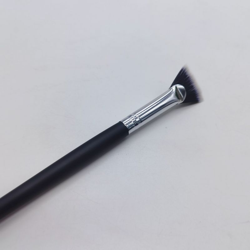 

Mysp Farewell Fly Leg Mascara Brush Fan-Shaped Brush Makeup Brush Makeup Artist Special Blending Brush Flat Head Mascara Brush Black wood handle long bristles