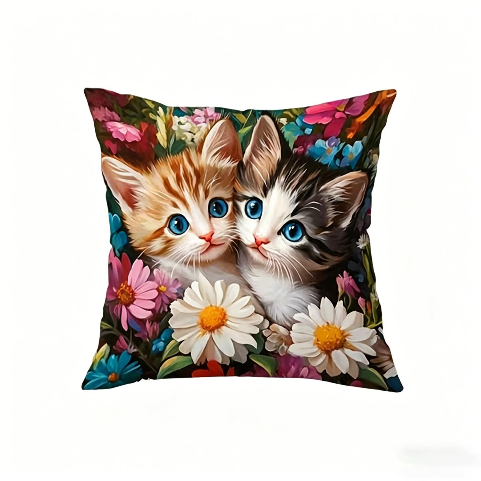 

Breathable Linen Cute Animal Decorative Pillow Cover for Bedroom Home Sofa Cushion Case with Soft Texture and Durable Fabric One Size