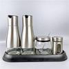 Glass Tabletop Condiment Set