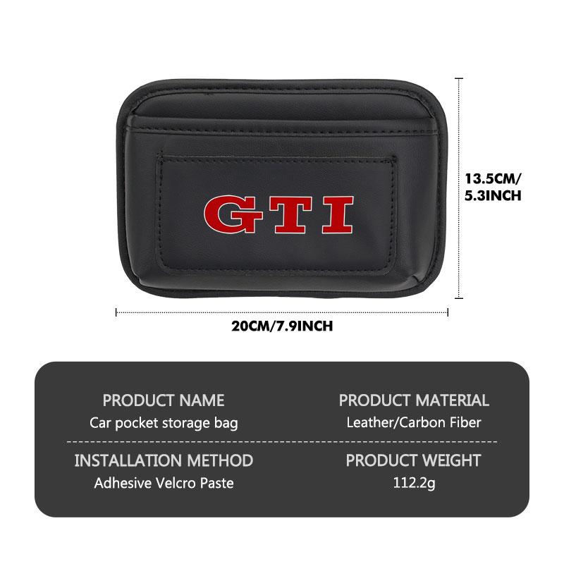 UNYDV1 For Volkswagen VW Leather Car Storage Pocket Phone Holder Seat Side Sundries Bag Beetle CC B5 B6 B7 EOS GTI MK2 MK4 MK5 MK6