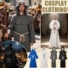Pánský plášť s kapucí a barvou, volný střih pro cosplay a