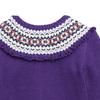 Polo Ralph Lauren Knit Sweater Kids FW23 Crew Neck Striped Trim Single-Breasted Long Sleeve Purple Kids sweater 313916542001