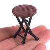 1:12 Dollhouse Mini Furniture Folding Table And Chair Set With 4 Stool Models