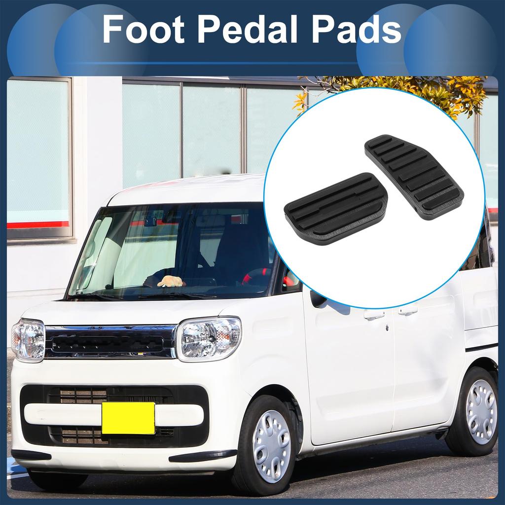 FUELHOOD 2 Pcs Automatic Foot Pedal Pad Foot Axle Pedal Cover for Suzuki Pascia MK54S MK94S / Aluminum Alloy Black