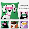 Cartoon Animal Cute Pillow Case Plush Fabric Soft Double Sided Print Home Sofa High Quality Cushion Cover Throw