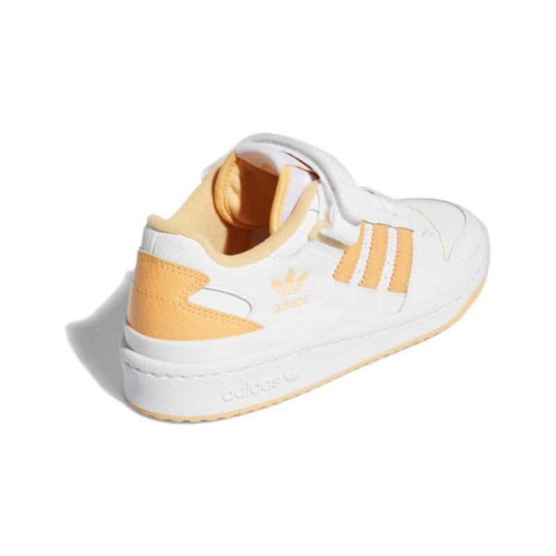adidas Originals FORUM Low J Low Top Kids' Skateboarding Shoes White Yellow Teenagers Sneakers GY8368