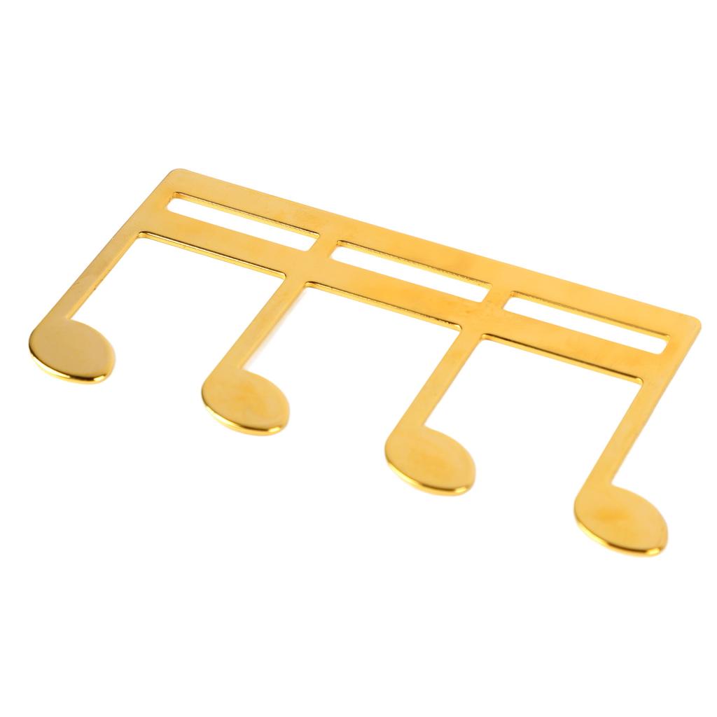 Sheet Music Clip Metal Note Pattern Delicate Music Book Clip Page Holder for Piano Guitar Gold