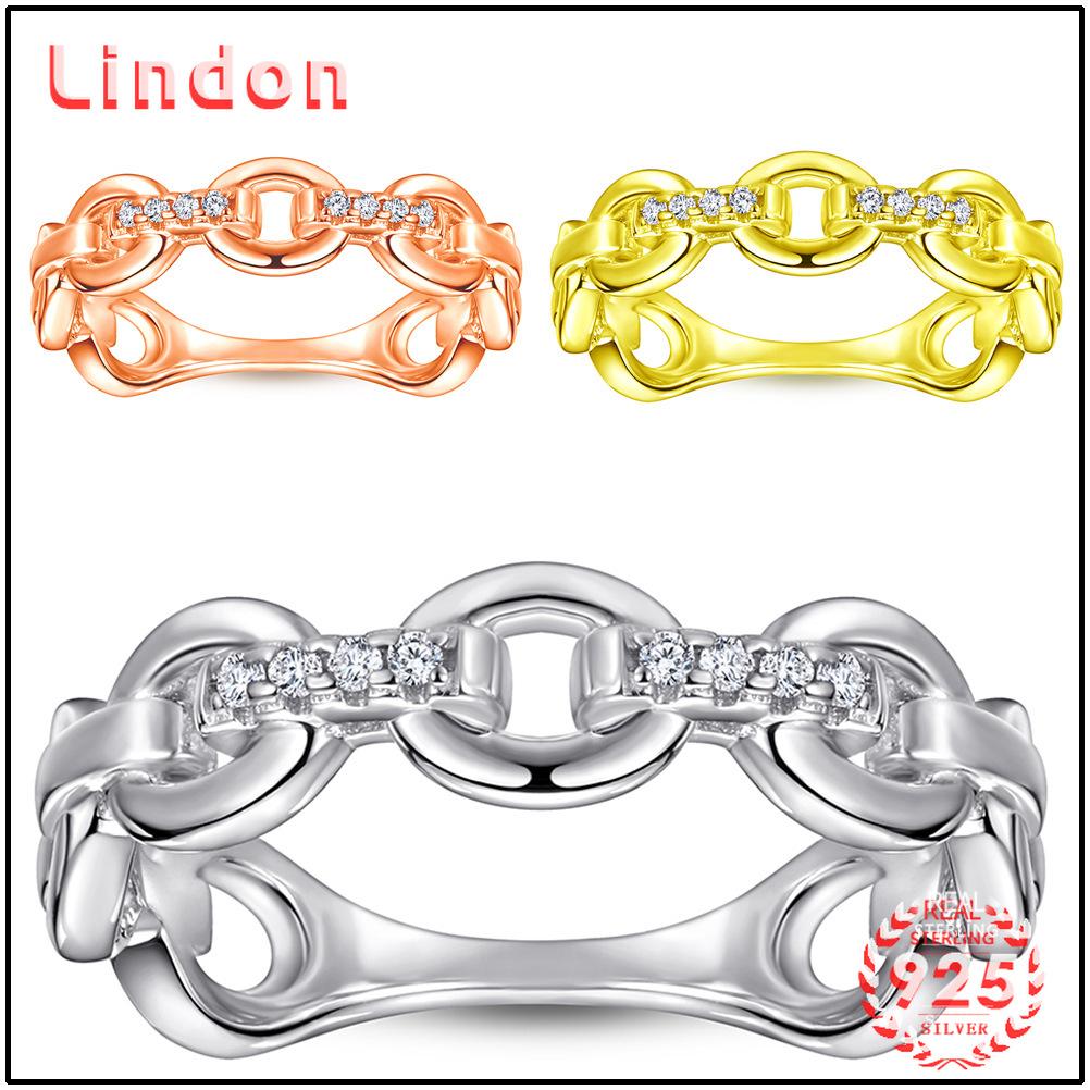 

Lindon Classic 925 стерлингового серебра Циркон Кольцо Дамы Ювелирные изделия Свадьба Обещание Вечеринка Подарок