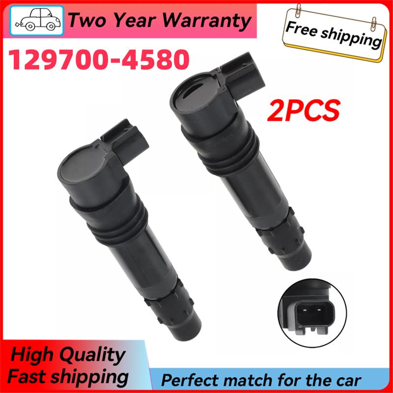 2PCS 129700-4580 New Ignition Coil for KAWASAKI ER6N EX650 Versys 650 KLE650A KLE650C ZR1000 Z10 Ninja 650R EX650J 129700-5350