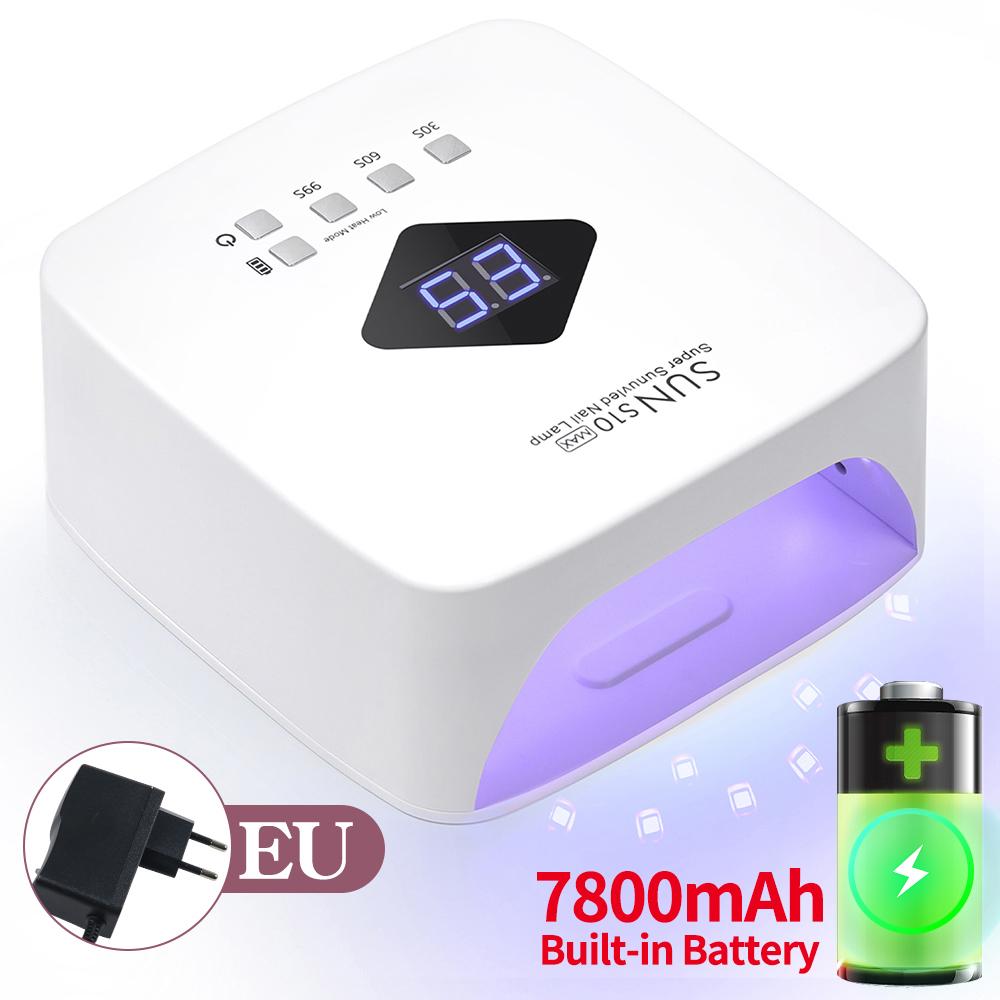 120W UV LED Nail Lamp Professional 30 LEDs Nail Dryer with 3 Timer Settings Rechargeable Manicure Lamp for Curing All Nails Gel