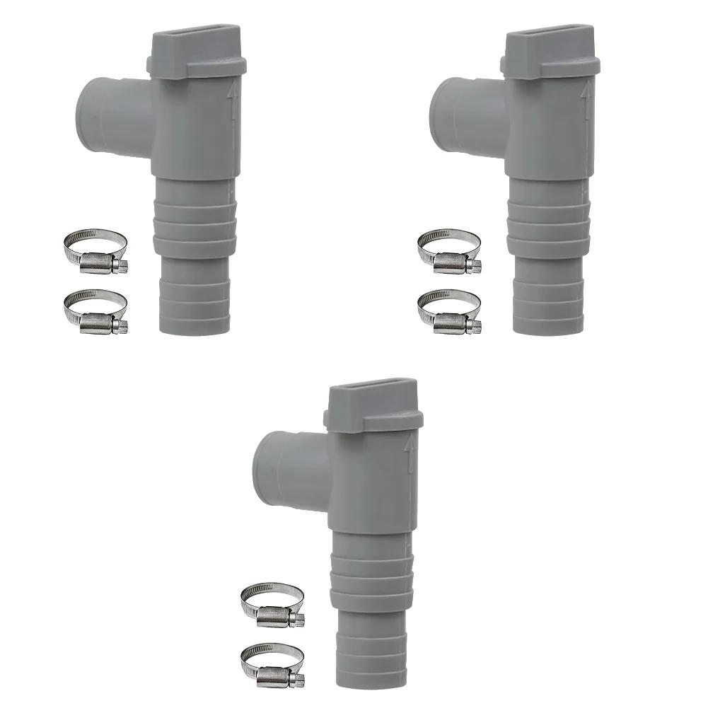 1-3Set PVC Pool Filter Pump Adapter Durable 32mm Pool On/Off Plunger Valve Leak Proof Sealed Replacement Outdoor Equipment