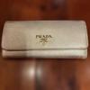 Used Saffiano Long Wallet Gold