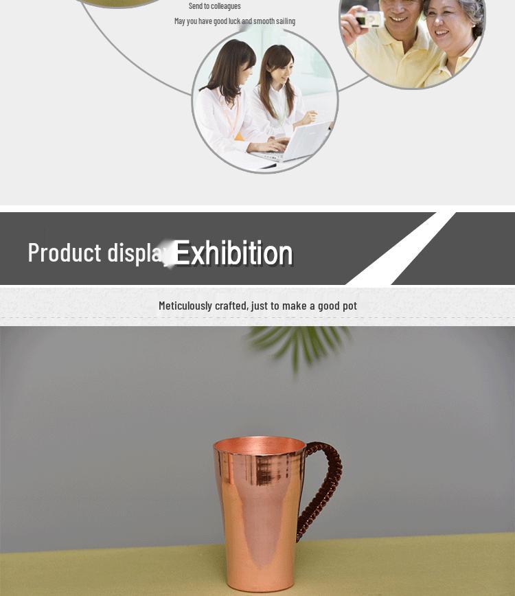 Reine Dickwandige Kupferbecher für Kaltgetränke, Bier, Personalisierte Kaffee-Dosierung.