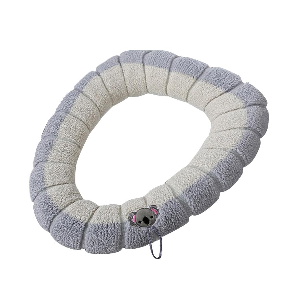 

Portable Stitched Color Knitted Toilet Mat Thickened Washable Antifreeze Toilet Seat Cover Universal Bathroom Accessories 1PC