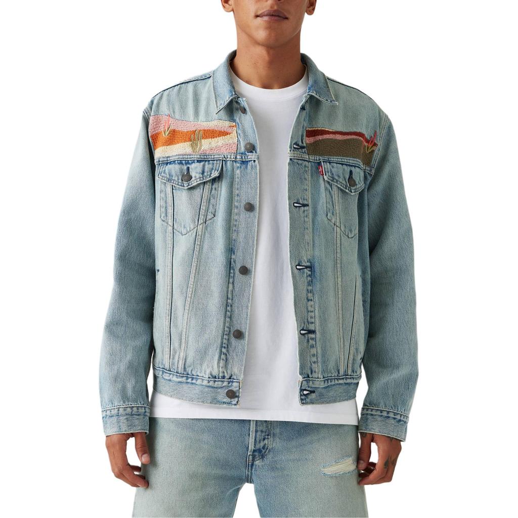 Levis Simple Comfortable Classic Versatile Casual Polo Collar Long Sleeve Denim Jacket Men Jackets 72334-0723