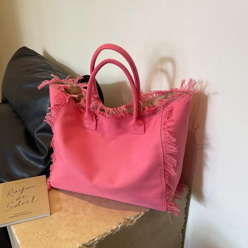 2026 Nuovo Sacchetto Delle Dne Moda Semplice Borsa A Spalla Di Alta Qualità Grande Capacità Tote Bag Tela Lettera HOT SA LE