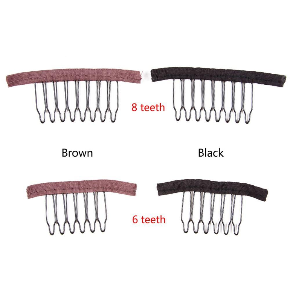 10 Pcs/Lot Stainless Steel Wig Clips Cloth Hair Extension Clips Wig Combs  for Wig Caps