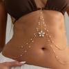 Multilayer Belly Belt Imitation Pearl Bra Chains Fashion Waist Chain  Summer