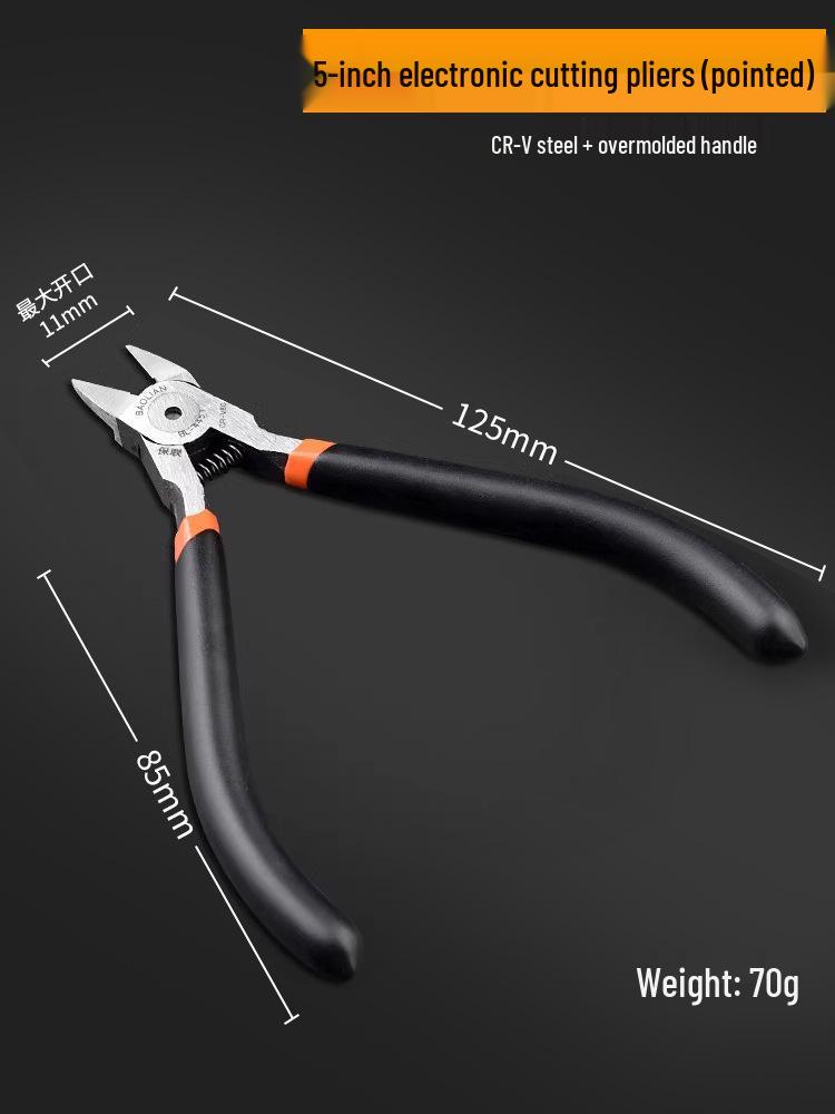 Industrial Grade Diagonal Pliers and Sprue Cutters - Versatile Electrician's and Modeler's Tool for Precision Cutting