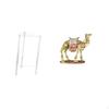 Clear Acrylic Side Table Featuring Resin Camel Figurine 2 Tier Nightstand Statue Ornament Suitable