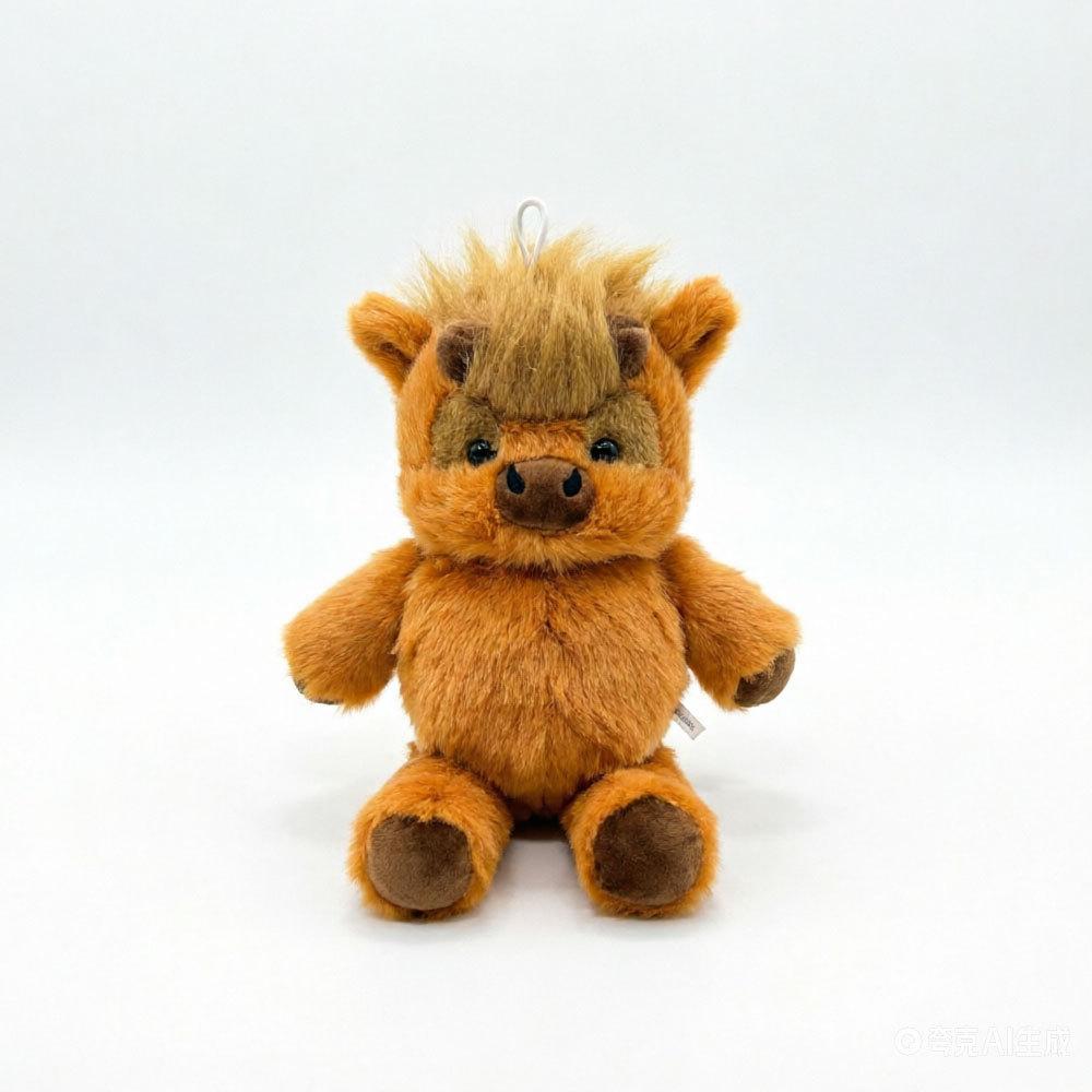 Highland Cattle Calf Plush Toy With Pp Cotton Filling For Kids And Adults