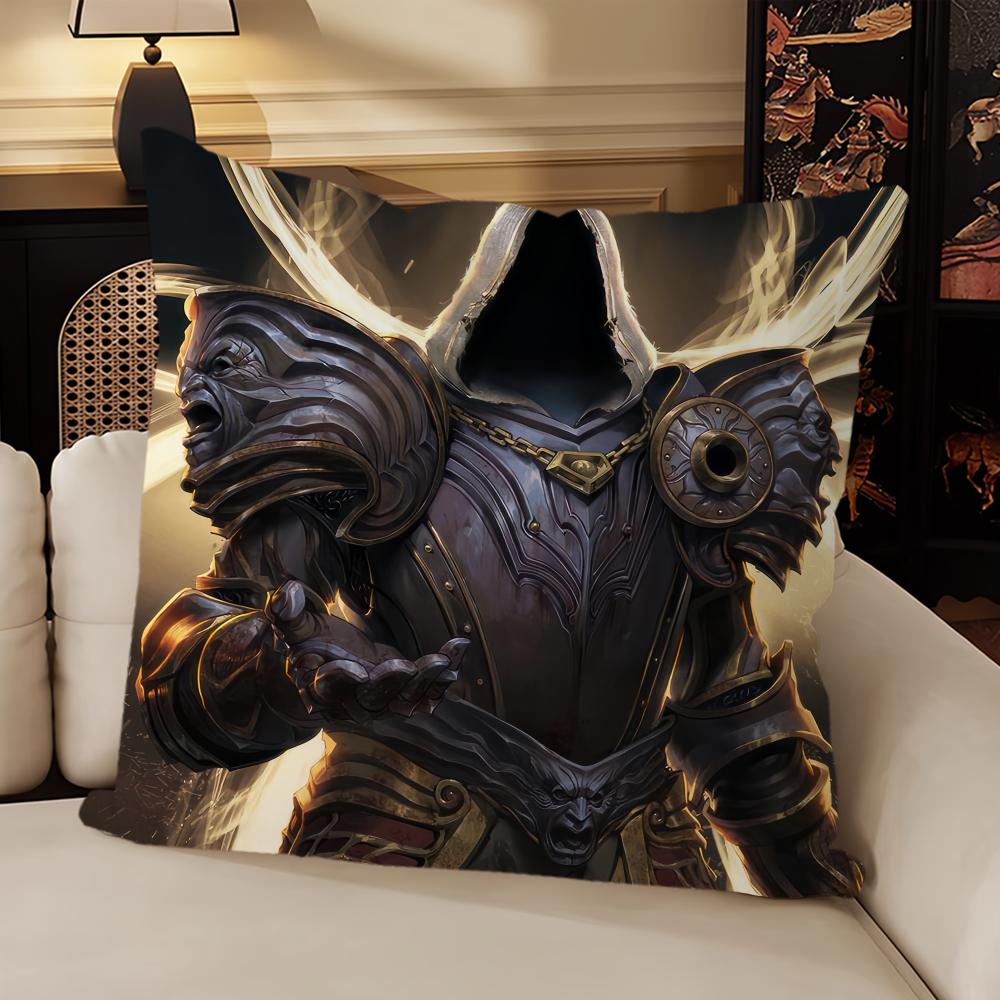 Classic Game cushion Sofa Living Room Bedroom Headboard Backrest Cushion Square Cushion Nap Time  D-Diablo-S Cool Pillow Case 12x12Inch