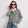 Chuyu Women's Color-block Hand-knit Cardigan