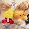 Kids Orange Bread Carrot Fruit Plush Keychain With Portable Decoration Size