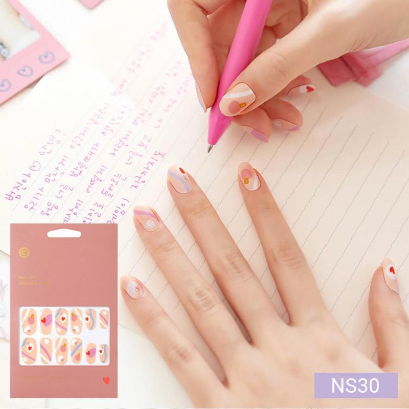 Vibrant Pop Nail Stickers 24pcs | Self-Adhesive Strips, Rainbow &Neon Mix, Quick 5-Min Manicure