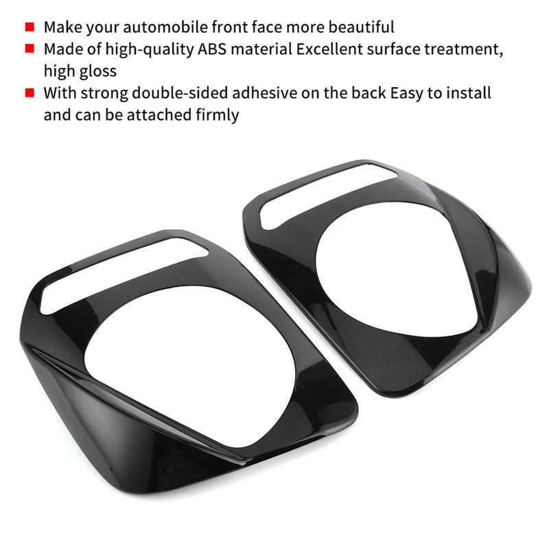 2Pcs Car Front Headlight Cover Headlamp Trim Decor Replacement for Suzuki Jimny 2007-2017 Car Accessories