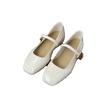 Women's Flat Shoes 2024 Autumn New Mary Jane Shoes Round Toe Straight Strap French Single Shoes Elegant Soft Soled Ballet Shoes
