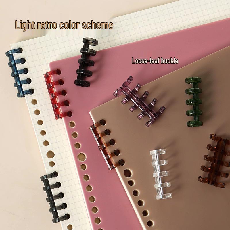 B5 Loose-Leaf Binder with DIY Plastic Coil Cover, Detachable A5/A4 Homemade Refillable Notebook